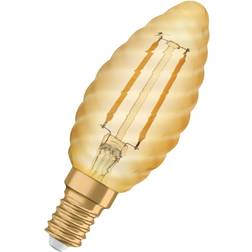 Osram Lampadina LED filamento, E14 torciglione, ambrato, luce calda, 1.5W= 120LM (equiv 12 W) 300