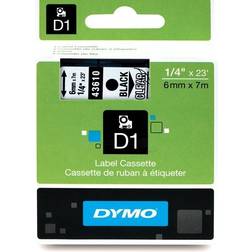 Dymo Label Cassette D1 Black on Clear 0.6cmx7m