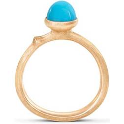 Ole Lynggaard Lotus Ring 0 - Gold/Turquoise