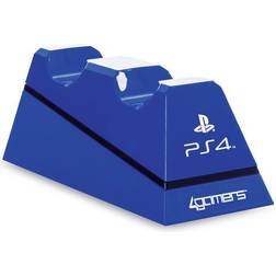 4gamers Playstation 4 Dual Charge 'n' Stand - Blue