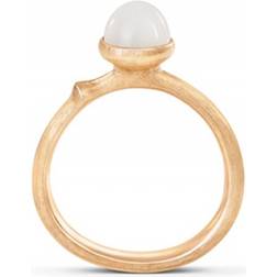 Ole Lynggaard Lotus Ring 0 - Gold/White Moonstone