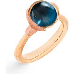 Ole Lynggaard Lotus Ring 1 - Gold/Rose Gold/London Blue Topaz