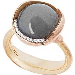 Ole Lynggaard Lotus Ring 3 - Gold/Rose Gold/Moonstone/Diamonds