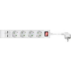 Goobay 4-Way Power Strip with Switch