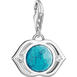 Thomas Sabo Charm Club Lotus Charm - Silver/White/Turquoise