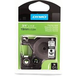 Dymo Flexible Lable D1 Black on White 1.9cmx3.5m