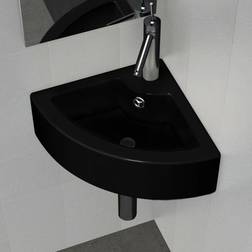 vidaXL Lavabo Avec Trou De Trop-Plein 45x32x12.5 cm Noir