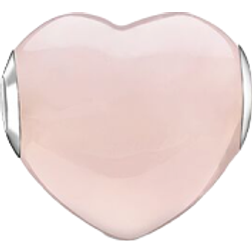 Thomas Sabo Karma Bead Heart Charm - Silver/Pink