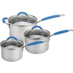 Joe Wicks Quick & Even Stainless Steel Cookware Set with lid 3 Parts