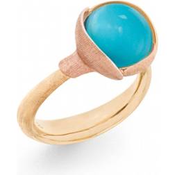 Ole Lynggaard Lotus Ring 2 - Gold/Rose Gold/Turquoise