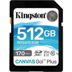 Kingston Canvas Go! Plus SDXC Class 10 UHS-I U3 V30 170/90MB/s 512GB