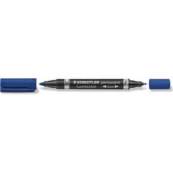 Staedtler Lumocolor Permanent Duo Blue 0.6-1.5mm