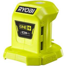 Ryobi R18Usb-0-Adattatore-Caricatore Portatile 18V Con 2 Porte Usb Per Carica Rapida-Senza Batteria-Ryobi