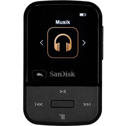 SanDisk 16GB Clip Sport Go MP3 Player, Black LED Screen and FM Radio