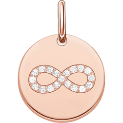 Thomas Sabo Love Bridge Infinity Pendant - Rose Gold/Transparent