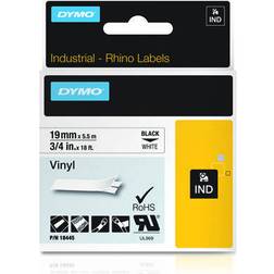 Dymo Rhino Vinyl Black on White 0.7"x18ft