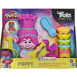 Hasbro Play Doh Trolls World Tour Rainbow Hair Poppy Styling