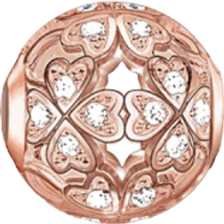 Thomas Sabo Cloverleaf Bead Charm - Rose Gold/White