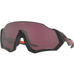 Oakley Flight Jacket - Matte Black Orange Prizm Road - Black