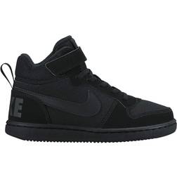 Nike Court Borough Mid 2 Little Kids' Shoes - Black/Black