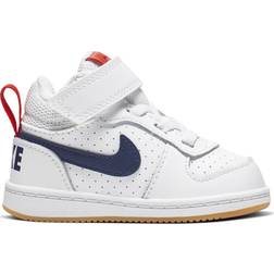 Nike Court Borough Mid TDV - White/Obsidian/University Red