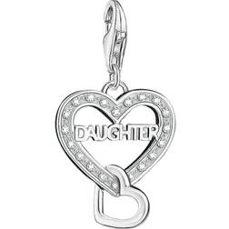 Thomas Sabo Charm Club Daughter Charm Pendant - Silver/White