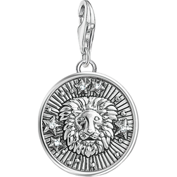 Thomas Sabo Charm Club Zodiac Sign Leo Charm Pendant - Silver/White