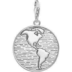 Thomas Sabo Charm Club Disc World Charm Pendant - Silver