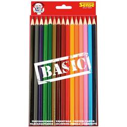 Sense Wooden Crayons Basic 15-pack