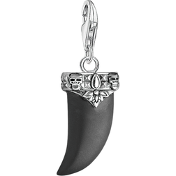 Thomas Sabo Charm Club Maori Tooth Charm Pendant - Silver/Black