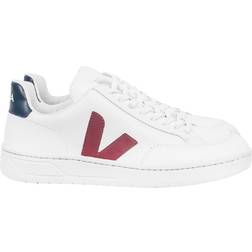 Veja V-12 Leather Sneaker - White/Marsala Nautico Men's