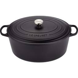 Le Creuset Satin Black Signature Cast Iron Oval with lid 14.8 L