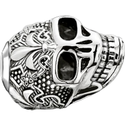 Thomas Sabo Skull Lily Bead Charm - Silver