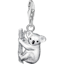 Thomas Sabo Charm Club Koala Charm Pendant - Silver/Green/Black