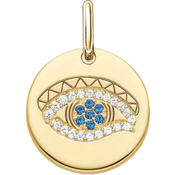 Thomas Sabo Love Bridge Eye Pendant - Gold/White/Blue