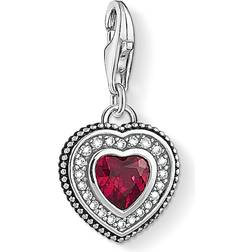 Thomas Sabo Charm Club Heart Charm Pendant - Silver/Red/White
