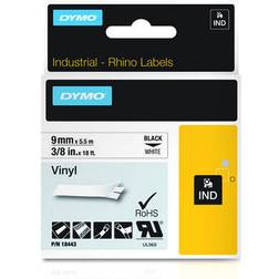 Dymo Rhino Label Black on Yellow 0.9x550cm