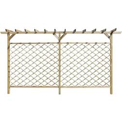 vidaXL Lattice Fence with Pergola 393.5x200cm