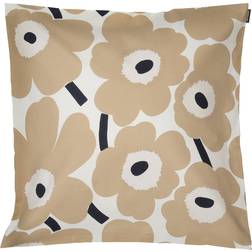 Marimekko Pieni Unikko Cushion Cover Beige, Blue (50x50cm)