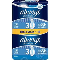 Always Ultra Night Size 3 18-pak