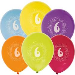 Hisab Joker Latex Ballon 6th Birthday 6-pack