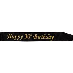 Hisab Joker Sash 30th Birthday Black/Gold