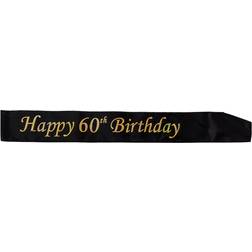 Hisab Joker Sash 60th Birthday Black/Gold