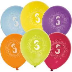 Hisab Joker Latex Ballon 3rd Birthday 6-pack