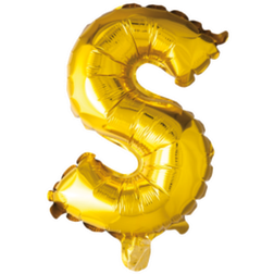 Hisab Joker Foil Ballon Letter S Gold