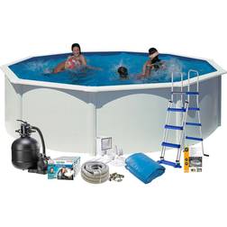 Swim & Fun Uima-allaspaketti 132 pyöreä Ø460 cm valkoinen