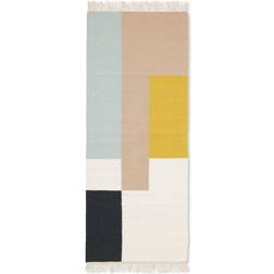 ferm LIVING Kelim Squares Multifärgad, Grå 70x180cm