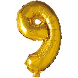 Hisab Joker Foil Ballon Number 9 Gold