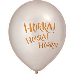 Hisab Joker Latex Ballon Hurra Pearl White 6-pack