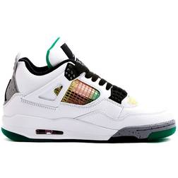 NIKE Air Jordan 4 Retro W - White/University Red/Lucid Green/Black